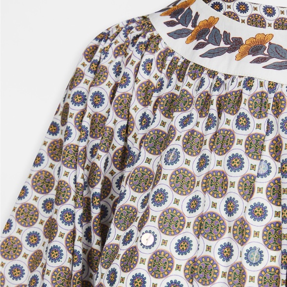Tory Burch printed puff sleeve dress xsmall - Picture 15 of 15
